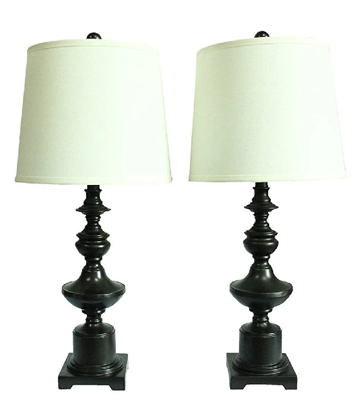 metal table lamps with a matte black finish for a sleek appearancemetal table lamps with a matte black finish for a sleek appearanceSet of 2 Winston Table Lamps, Oil-Rubbed Bronze