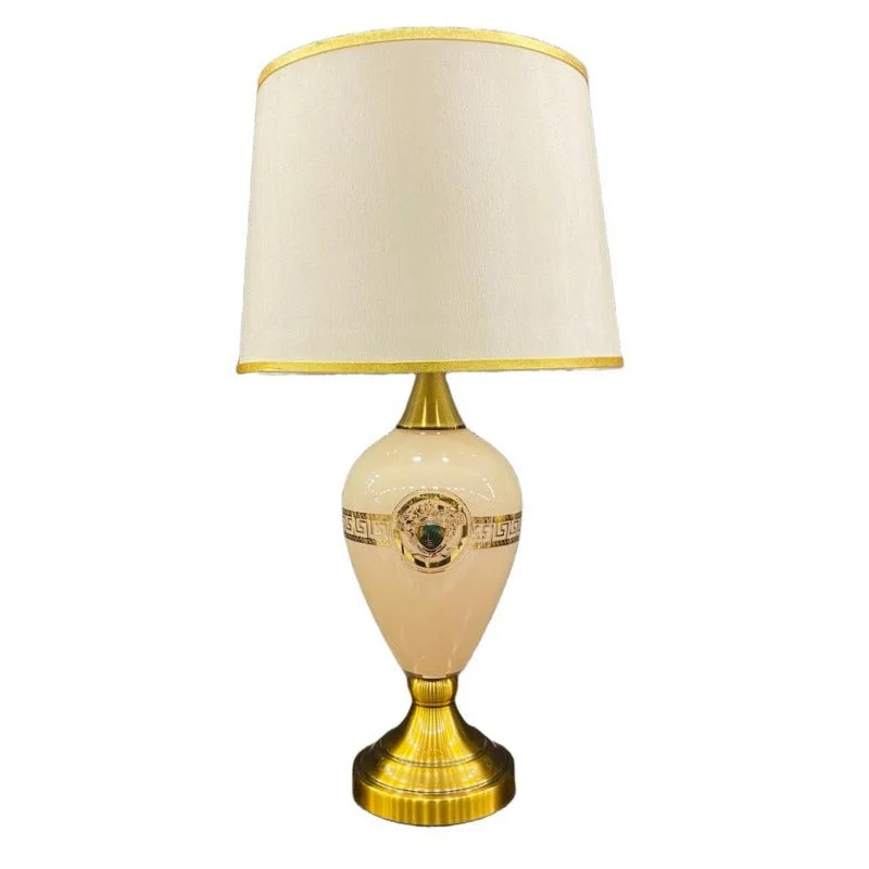metal table lamps with a matte black finish for a sleek appearancemetal table lamps with a matte black finish for a sleek appearanceVersace Style Beige Table Lamp