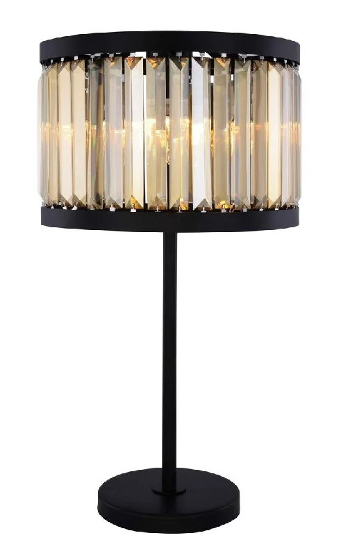 mid century modern table lamps with iconic designs for a stylish studymid century modern table lamps with iconic designs for a stylish studyZC121-1233TL18MB-GT/RC - Urban Classic: Chelsea 4 light Matte Black Table Lamp Golden Teak (Smoky) Royal Cut Crystal