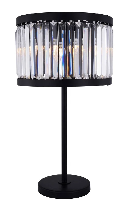 glass table lamps with a frosted surface for soft light diffusionglass table lamps with a frosted surface for soft light diffusionZC121-1233TL18MB/RC - Urban Classic: Chelsea 4 light Matte Black Table Lamp Clear Royal Cut Crystal